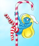 bloke24 female_only pole_dancing smurfette