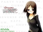 1024x768 black_eyes blush brown_hair fortissimo fortissimo_(series) glasses tousen wallpaper