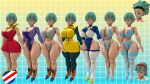  1girl 2023 3d blue_eyes blue_eyes_female bulma_brief character_sheet dragon_ball dragon_ball_z milf toei_animation 