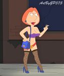 belt breasts crop_top erect_nipples family_guy fishnets gp375 handbag lois_griffin thighs