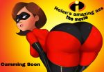 ass big_ass big_breasts bodysuit edit elastigirl helen_parr huge_ass looking_at_viewer milf movie_poster poster shadman text the_incredibles