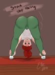 bent_over blush dat_ass edit green_eyes kyle_broflovski looking_at_viewer red_hair south_park stan_marsh yoga_pants