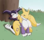 big_ass big_breasts big_penis buttjob digimon digimon_tamers hotdogging imp impmon renamon riffsandskulls rubbing vixen