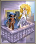  2girls balcony bivouac breasts cloak_(marvel) cloak_and_dagger dagger_(marvel) flying genderswap marvel mostly_nude nude_female tandy_bowen ty_johnson 