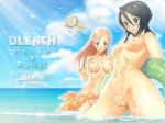 2_girls 2girls big_breasts black_hair bleach blush breasts copyright_name female_only floating_tire innertube inoue_orihime kon kuchiki_rukia long_hair multiple_girls nude nude_filter ocean orange_hair photoshop pussy redhead rukia_kuchiki taka_tony takayuki_tanaka tanaka_takayuki tony_taka uncensored wallpaper wardrobe_malfunction water