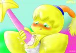  blonde_hair curby green_eyes kirby kirby_(series) masturbating masturbation pussy tiff tiff_(kirby) yellow_skin 