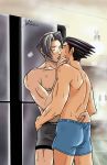 ace_attorney miles_edgeworth phoenix_wright tagme yaoi