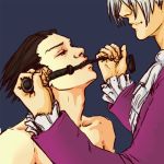 ace_attorney miles_edgeworth phoenix_wright tagme yaoi