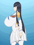  black_hair blue_eyes gigantic_ass gigantic_breasts hourglass_figure kill_la_kill kiryuuin_satsuki richdraw satsuki_kiryuuin smirk 