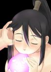 1girl adjusting_hair black_hair closed_eyes hair long_hair nakatsukasa_tsubaki nude oedipa ponytail pusai_haro_haro sexually_suggestive solo soul soul_eater tsubaki tsubaki_nakatsukasa