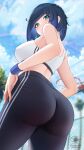  1girl big_ass big_breasts breasts bubble_butt fukuro_ko_(greentea) genshin_impact hachifuku yelan_(genshin_impact) 