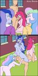  anon anonymous anonymous_artist balls blue_hair blush blush breasts equestria_girls my_little_pony nude nudity penetration penis pink_hair pinkie_pie pinkie_pie_(mlp) princess_celestia princess_luna sex 