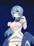 1girl blue_hair breasts caryo demon_girl druaga_no_tou nanashino nipples solo succubus succubus_(druaga) sucubbus the_aegis_of_uruk the_tower_of_druaga