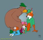 1girl 2boys all_fours anal brown_fur cum cum_in_ass cum_in_mouth cum_inside disney fellatio female furry furry_female furry_male gangbang group_sex hat legwear little_john looking_back maid_marian male multiple_boys oral orange_fur robin_hood robin_hood_(character) robin_hood_(disney) sex simple_background stockings thighhighs turk128