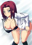 breasts code_geass kallen_stadtfeld kuronezumi open_clothes open_shirt panties panty_pull shirt underwear