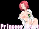  1girl amagai_yukino amami_yukino bottomless breasts code_geass green_eyes kallen_stadtfeld open_clothes open_shirt red_hair shirt solo thighhighs 