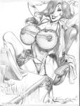 2007 disney jessica_rabbit julius_zimmerman_(artist) monochrome who_framed_roger_rabbit zimmerman