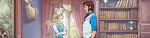  1boy 1girl bad_manners blonde blonde_hair braid clothed dress elsa elsa_(frozen) female frozen_(movie) hans indoors male prince_hans royalty single_braid standing 