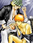  2boys bleach gay kisuke_urahara kurosaki_ichigo male male_only massive_destruction tagme uncensored yaoi 