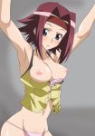 armpits breasts code_geass kallen_stadtfeld midriff navel nipples panties paopa_ship red_hair short_hair underwear