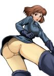 1girl 80s ass big_ass big_breasts breasts brown_eyes brown_hair cameltoe earrings ghibli gloves hair huge_breasts jewelry kaze_no_tani_no_nausicaa lipstick milf nausicaa nausicaa_of_the_valley_of_the_wind no_panties oldschool pantyhose pussy solo studio_ghibli thighhighs tonbo upskirt