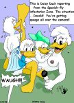  breast_grab breasts cum daisy_duck dewey_duck disney ejaculation erect_nipples erection hairless_pussy huey_duck kthanid kthanid_(artist) louie_duck masturbation nipple_suck nipples nude penis pussy spread_legs vaginal 