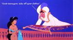 aladdin aladdin_(series) beerman big_breasts breasts disney magic_carpet princess_jasmine pussy stripping