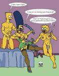 bart_simpson lisa_simpson marge_simpson pearls stockings the_fear the_simpsons yellow_skin