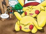 anal ash_ketchum ashchu brock doggystyle forest from_behind yaoi kasumi_(pokemon) male misty pikachu pokemon pokã©mon satoshi takeshi tree