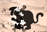 3boys celestial disney fellatio group_sex mickey_mouse oswald_the_lucky_rabbit peg-leg_pete pete threesome yaoi