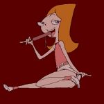  candace_flynn disembodied_penis disney fellatio no_panties phineas_and_ferb splooge_(artist) 