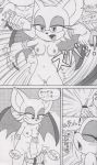  ! 1female areolae breasts comic dildo double_dildo eyelashes furry_bomb mitsuharu_takura monochrome nipples open_mouth princess_sally rouge_the_bat sega solo sonic_(series) speech_bubble text translation_request wings 