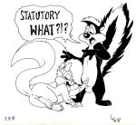 desiree_lee fifi_la_fume looney_tunes monochrome pepe_le_pew tiny_toon_adventures