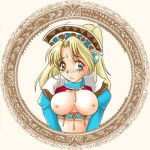  1girl atelier_(series) atelier_marie big_breasts embarrassed female_only marie solo_female topless_female upper_body 