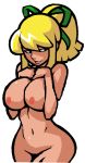  ass big_breasts breasts capcom cosplay hair in_sane_o mega_man megaman milf nintendo red_nipples rockman roll_(rockman) sub_tank 