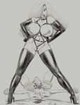 2002 disney dominatrix jessica_rabbit julius_zimmerman_(artist) monochrome roger_rabbit who_framed_roger_rabbit zimmerman