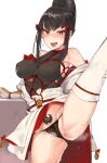  1girl 1girl alluring female_only kazumi_mishima mishima_kazumi namco panties tekken tekken_7 tiger_print tuxedo_de_cat upskirt voluptuous 