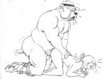  doggy_position monochrome smokey_the_bear tagme wolfwood 