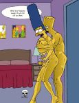 bart_simpson big_breasts breast_grab breasts incest marge_simpson mother_and_son nude penis the_fear the_simpsons yellow_skin