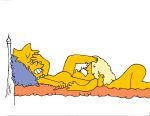  greta_wolfcastle lisa_simpson tagme the_simpsons white_background yellow_skin 