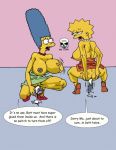 ass big_breasts breast_grab breasts dress lisa_simpson marge_simpson pearls pussy spread_ass squatting the_fear the_simpsons vibrator yellow_skin