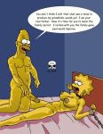  abraham_simpson bed bondage breasts chains collar incest lisa_simpson nude penis smile the_fear the_simpsons yellow_skin 