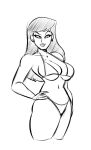  big_breasts bikini breasts dc_comics dcau funsexydragonball hands_on_hips lois_lane lois_lane_(dcau) long_hair looking_at_viewer monochrome superman:_the_animated_series superman_(series) 