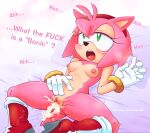  1girl amy_rose fanart hedgehog_girl sega sonic_the_hedgehog_(series) 