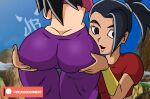  2_girls ass ass_focus bitch black_hair caulifla dragon_ball dragon_ball_super hooker kale_(dragon_ball) pervert pervert_female sex_invitation sexually_suggestive srjorgeromero 