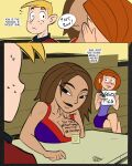  big_breasts blush bonnie_rockwaller brown_hair disney disney_channel kim_possible note_on_breast older older_female orange_hair ron_stoppable seductive seductive_eyes seductive_look seductive_smile young_adult young_adult_female young_adult_male young_adult_man young_adult_woman 