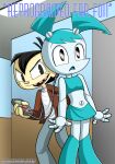  1boy 1girl 1girl comic cover_page jenny_wakeman my_life_as_a_teenage_robot navel nickelodeon palcomix reprogramed_for_fun robot_girl sheldon_lee tagme xj-9 