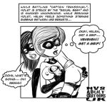 ass ass_grab comic disney elastigirl erect_nipples erection handjob incest monochrome nev_(artist) penis pixar the_incredibles violet_parr