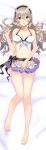 1girl achmad_faisal alluring alternate_costume bangs bikini black_headband blush breasts corrin_(fire_emblem) corrin_(fire_emblem)_(female) dakimakura dakimakura_(medium) eyebrows_visible_through_hair fire_emblem fire_emblem_fates fire_emblem_heroes headband high_res light-skinned_female light_skin long_hair looking_at_viewer nintendo official_alternate_costume red_eyes smile swimsuit white_bikini white_hair