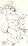 1boy 1girl beauty_and_the_beast disney drawing from_behind monochrome princess_belle sex the_beast vaginal wolfwood